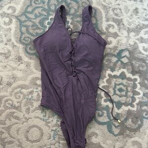 👙 2/$30 👙Purple Lace-Up One-Piece Swimsuit